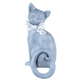 Figurine Chat Debout Bord de Meuble, Collection Charlotte, H 23 cm