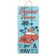 Set 2 Décos Bois : Thème Surf & Van 2, H 34 cm