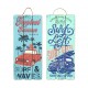 Set 2 Décos Bois : Thème Surf & Van 2, H 34 cm