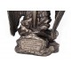 Statuette résine : L'archange Saint Michel, Prière et Glaive H 22 cm
