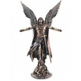 Statuette résine : L'archange Saint Michel, H 35 cm