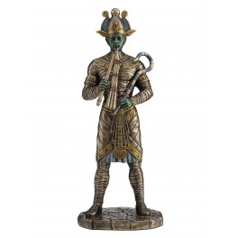 Statuette résine Egypte : Déesse et Roi Osiris, H 27 cm