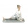 Figurines ludique résine : Yoga & Chat, Modèle 7, L 19 cm