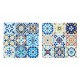 Set 2 Dessous de Plat Rétro 2, Motifs Carreaux de ciment, L 20 cm