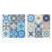 Set 2 Dessous de Plat Rétro 2, Motifs Carreaux de ciment, L 20 cm