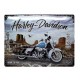 Plaque 3D Métal : Moto Harley Davidson & Route 66, L 40 x H 30 cm de NART