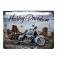 Plaque 3D métal : Harley Davidson moto noire 30 x 40 cm