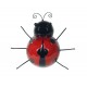 La coccinelle murale rouge, largeur 16 cm