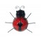 Déco murale métal : Coccinelle Rouge et Noir, H 16 cm