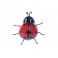 Déco murale métal : Mini Coccinelle Rouge et Noir, H 9 cm