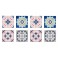 Set 8 sous-bocks Rétro, Motifs Carreaux de Ciment 2, H 11 cm
