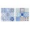 Set 2 Dessous de Plat Rétro 2, Motifs Carreaux de ciment, L 20 cm