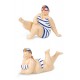 Figurine Thème Bord de Mer : Baigneuse rétro Assise, H 19 cm