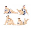 Figurines Mer : Set Baigneuses rondes, L 10 cm