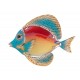 Déco Murale Métal et Verre : Poisson Tropical 1, L 26 cm