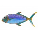 Déco Murale Métal et Verre : Poisson Tropical 1, L 26 cm