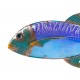 Déco Murale Métal et Verre : Poisson Tropical 1, L 26 cm