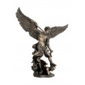 Statuette résine XXL : L'archange Saint Michel et Le Diable, H 110 cm