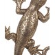Gecko Mural ou à Poser, Mod Doré sculpté, H 38 cm