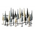 Décoration Murale Design : Foret de Sapins, Gris et Doré, L 100 cm