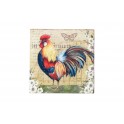 Dessous de plat Céramique : Modèle Coq de Campagne 4, L 16 cm