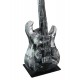 Sculpture Musique Fer : La guitare, Argent et Ardoise, H 78 cm