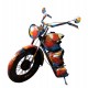 Sculpture Musique Fer : Moto Chopper, Finition Multicolore, H 62 cm