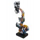 Sculpture Musique Fer : Le saxophone multicolore sur socle, H 71 cm