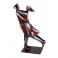 Sculpture Couple Fer : Etreinte amoureuse, Finition Multicolore, H 30 cm