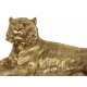 Statuette Lion couché XL, Modèle baroque doré, L 80 cm