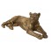 Statuette Lion couché XL, Modèle baroque doré, L 80 cm