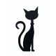 Déco murale fer : Fenêtre sur Chats & Jardin, Anthracite et Brun, H 50 cm