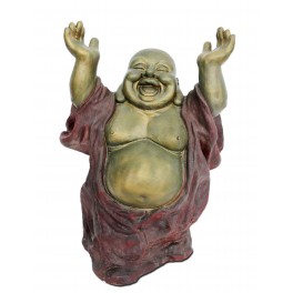 Déco Zen : Statuette XXL Bouddha Rieur, H 67 cm