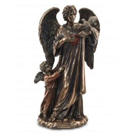 Statuette Résine : L'archange Samuel, Ange de l'amour, H 29 cm