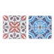 Set 2 Dessous de Plat Rétro 1, Motifs Carreaux de ciment, L 16 cm