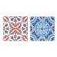 Set 2 Dessous de Plat Rétro 1, Motifs Carreaux de ciment, L 16 cm