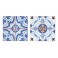 Set 2 Dessous de Plat Rétro 2, Motifs Carreaux de ciment, L 16 cm