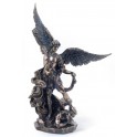 Statuette résine : L'archange Saint Michel, H 35 cm