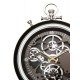 Horloge Murale Rétro : London et Engrenages, Noir et Taupe, H 50 cm