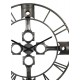 Grande Horloge Industrielle, Bois Gris & Métal argent, Diam 70 cm