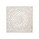 Déco Murale Bois sculpté : Mandala, Marron Vieilli, H 60 cm
