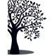 Sculpture Design Fer : Arbre de vie sur Socle, Noir, H 57 cm