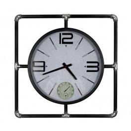 Grande Horloge Industrielle, Thermomètre et Hygromètre, Diam 57 cm