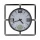 Grande Horloge Industrielle, Bois Gris & Métal argent, Diam 70 cm