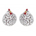 Set 2 Minis Poules Rétros, Carreaux de Ciment, H 7,5 cm