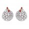 Set 2 Minis Poules Rétros, Carreaux de Ciment, H 7,5 cm