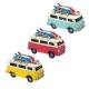 Miniature Laiton : Mini Van Combi Jaune, L 11,5 cm