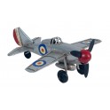 Avion Spitfire Miniature en métal, Modèle Gris, L 16