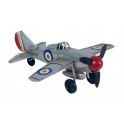 Avion Spitfire Miniature en métal, Modèle Gris, L 16 cm