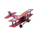 Avion Biplan Miniature en métal, Modèle Rouge, L 35 cm